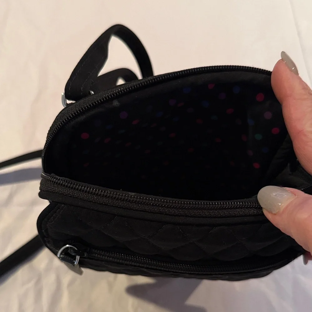 Vera Bradley Black Quilted Crossbody Bag - Picture 5 of 9